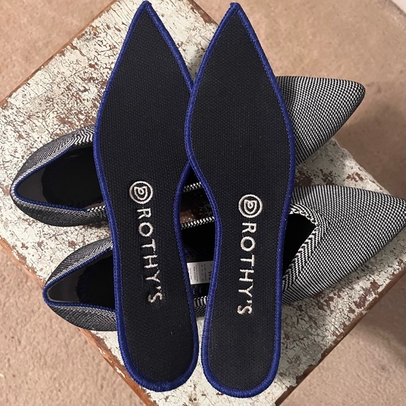 Rothy’s Black/White The Point Ballet Flats Size 8 - Picture 11 of 13